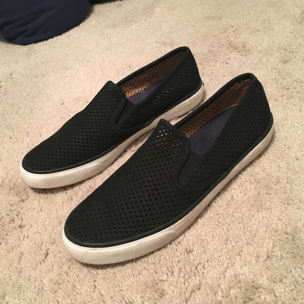 Sperry Topsider Slip On shoes in black